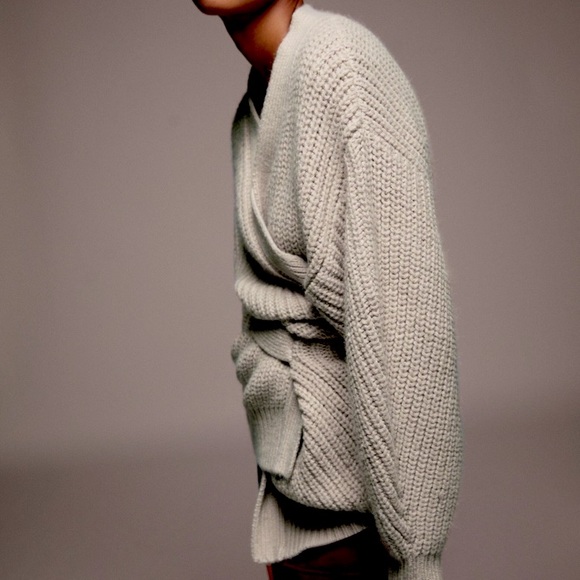 ZARA Crossover Knit Cardigan - Picture 5 of 12